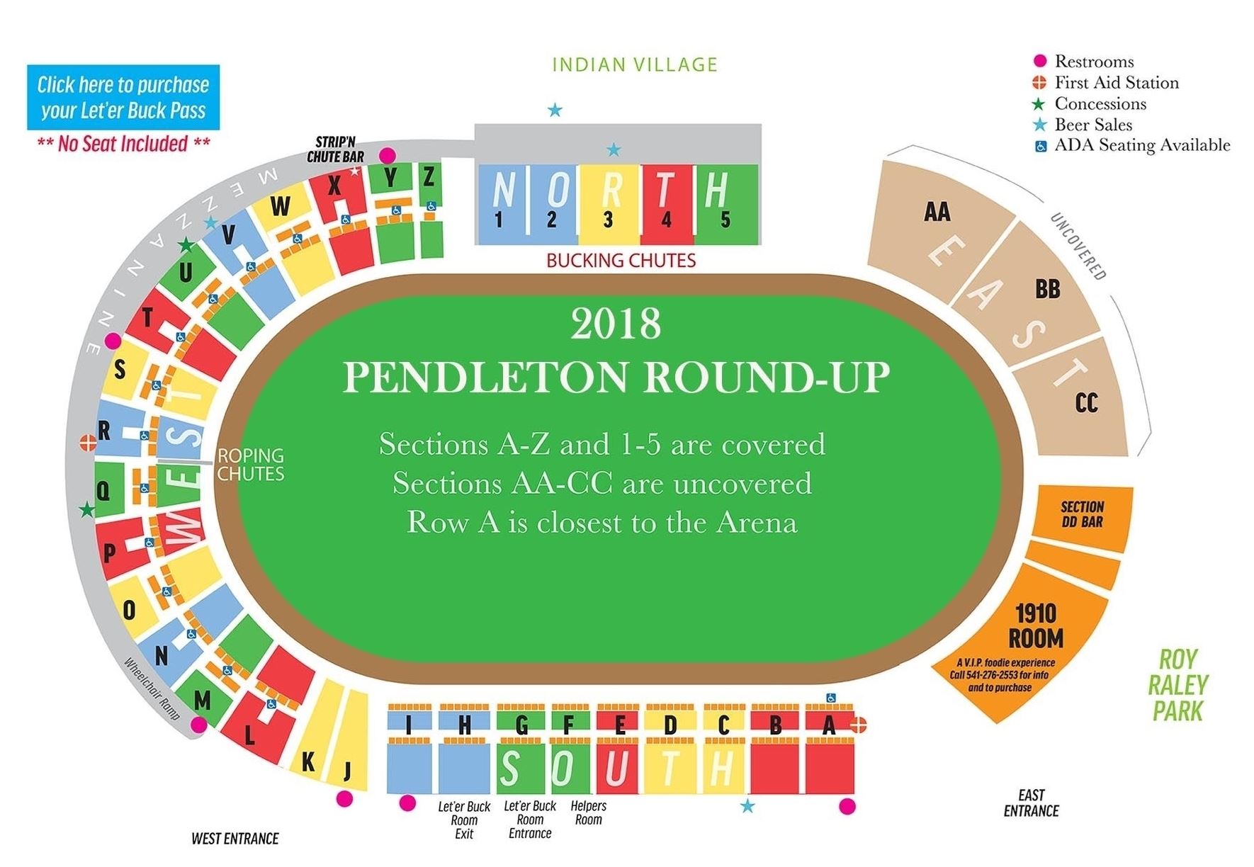 Pendleton Round Up Arena Seating Chart
