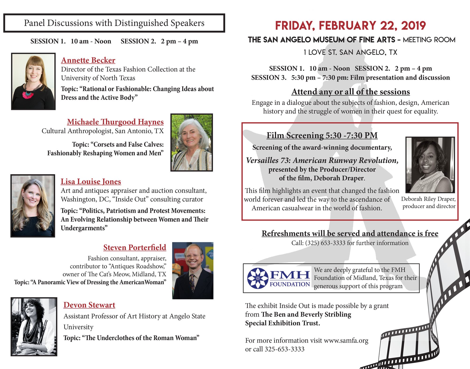 Art Museum Speakers And Film Screening On Women S Fashion