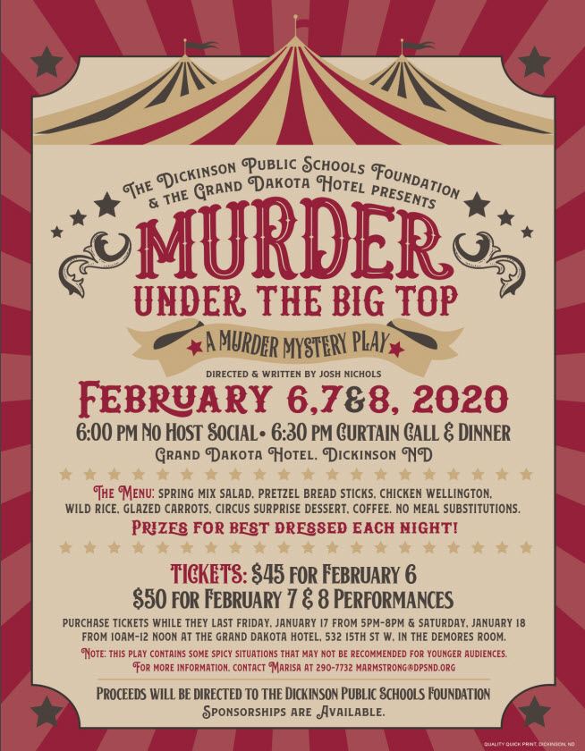Murder Under The Big Top Murder Mystery Dinner Theatre