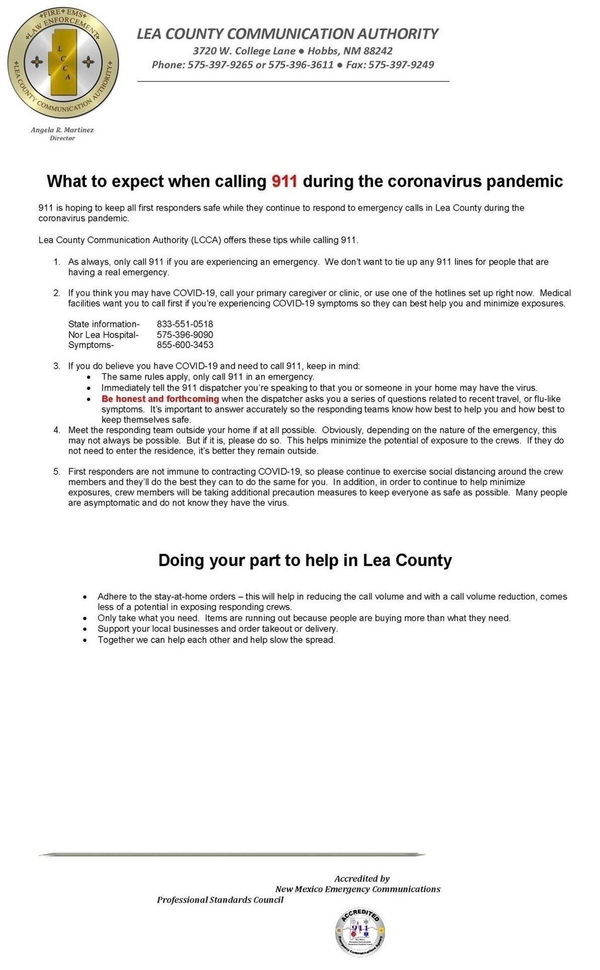 Lea County Covid 19 Resources